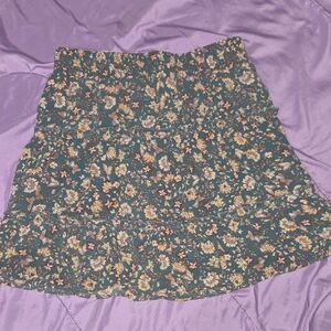 Floral Green Skirt